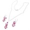Pink CZ Heart Cluster Drop Chain Necklace Sterling Silver or Gold-Filled product 4